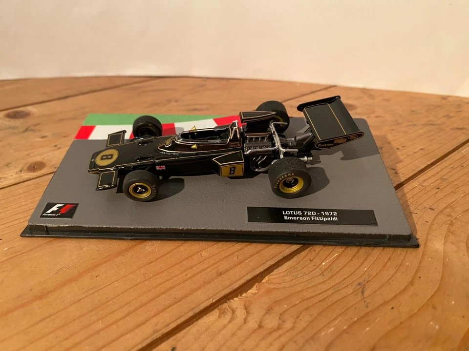 Atlas Editions escala 1:43 Lotus 72D 1972, Emerson Fittipaldi, coche de F1, en muy buena condición Foto 4 de 4