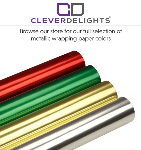 Metallic Silver Gift Wrapping Paper - 30" x 25Ft JUMBO Roll - 62.5 SqFt - Shiny - Picture 6 of 6