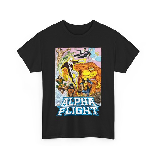 Alpha Flight T-Shirt - Marvel Comics John Byrne Art - Namor & Wolverine - Picture 14 of 65
