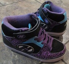 Heelys X2 Black Purple Style 770013 Roller Shoes Size 1Y