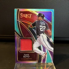 2020 Panini Select Juan Soto-Aqua-Patch #41/75 Washington Nationals