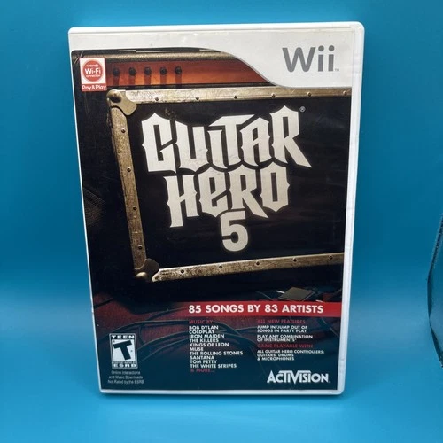 Guitar Hero 5 Nintendo Wii 2009 CIB Complete With Manual And Game Nintendo Wii