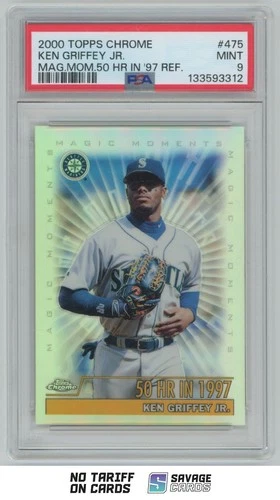 2000 Topps Chrome Magic Moments Refractor Ken Griffey Jr. PSA 9 #475 Seattle