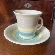Vintage 1930’s Susie Cooper Coffee cup & Saucer  Wedding Band Pattern Art Deco