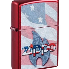 Candy Apple Red Zippo Windproof Lighter For Troops Genuine Removable Fuel