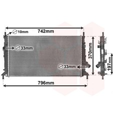 1X VAN WEZEL 18002370 K&Uuml;HLER WASSERK&Uuml;HLER MOTORK&Uuml;HLER 1230987 NEU