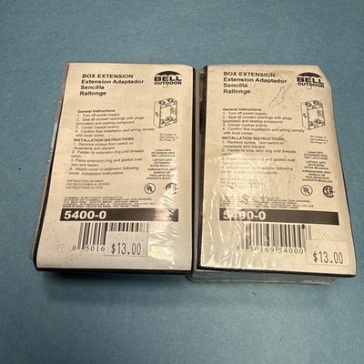Lot of 2 Bell Outdoor Extension Adapter Die Cast Aluminum 5-1/2 ''  5400-0