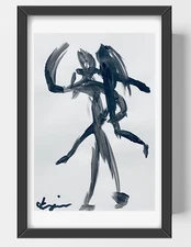 GUAJARDO Original Expressionism Nutcracker Ballet 9X6 Paper Signed Art