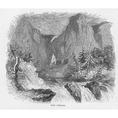 GLENCOE Argyllshire - Antiker Druck 1845