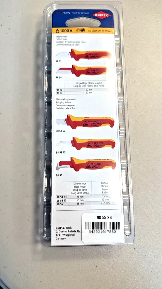 Knipex 98 55 SB 7 英寸拆卸刀-1000V 绝缘 — 第 2/4 张图片