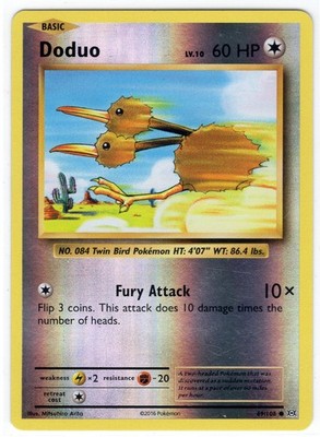 2016 Pokémon: Doduo reverse holo 69/108 XY: evolutions NM