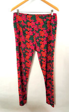 LuLaRoe TC Tall  Curvy Floral Leggings Pink Green Buttery Soft Stretch
