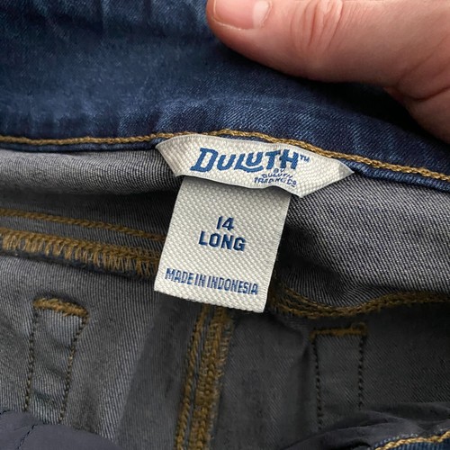 Duluth Trading Co. Jeans Damen 14 Blau Baumwolle Stretch Netics Tapered Leg Pull On - Bild 4 von 12