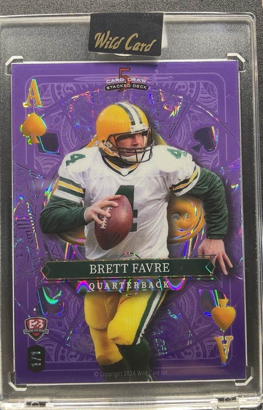 2024 Wild Card Brett Favre/Drew Bress 1 of 1 A Green Bay Packers Pre-owned Mint