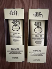 Lot Of 2 Sun Bum Glow 30 Moisturizing Sunscreen Face Lotion 2 fl oz Exp 2025/11