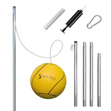 Sports Compact Tetherball Set for Outdoor Backyard with and Rope Set, 9' Meta...