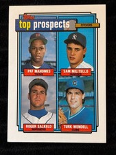 1992 Topps Prospects Card #676 Featuring Pat Mahomes Sam Militello Roger Salkeld