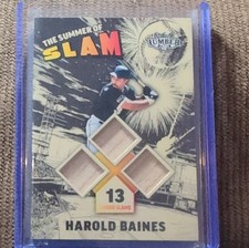 Leaf Lumber Harold Baines The Summer of Slam Memorabilia Game-Used Bat Card