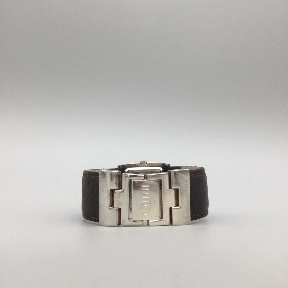 Reloj Ecclissi Mujer 25mm Tono Plata Esterlina Correa Cuero Negro Batería Nueva Foto 4 de 4