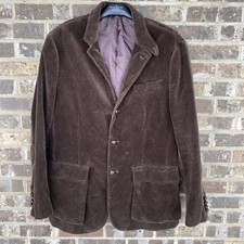 Vintage Polo Ralph Lauren Corduroy Blazer Men's Size L Brown Sport Coat Jacket