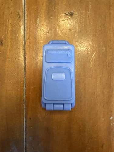 Fisher Price Little People Vintage Blue Luggage Suitcase Airplane Airport Opens