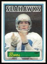 1983 Topps #393 Jim Zorn Seattle Seahawks Card
