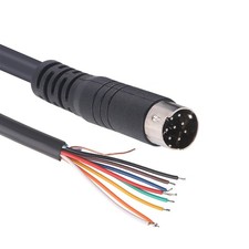 Mini DIN 8 Pin Male MD8 to Wire End Connector Adapter Cable Cord 1.5 Meter