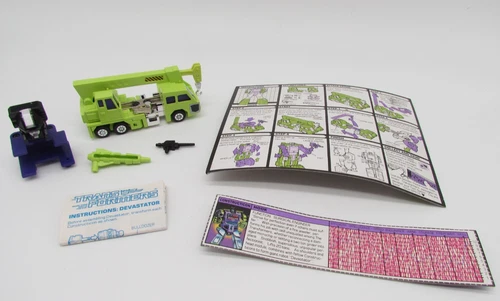 Vtg G1 Transformers – Hook (Constructicon) Complete w/ Instructions & Cardback