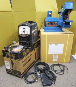 Baileigh Industrial Package ~ 1" x 42" 3-Wheel Belt Grinder AND 200A TIG Welder