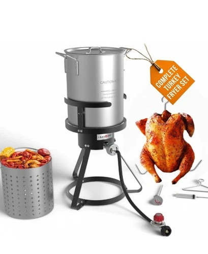Turkey Deep Fryer 30qt  With Safety Arms!