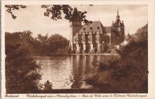 Budapest Vajdahunyad Castle Városliget Lake View Alpár Ignác 1896 Postcard