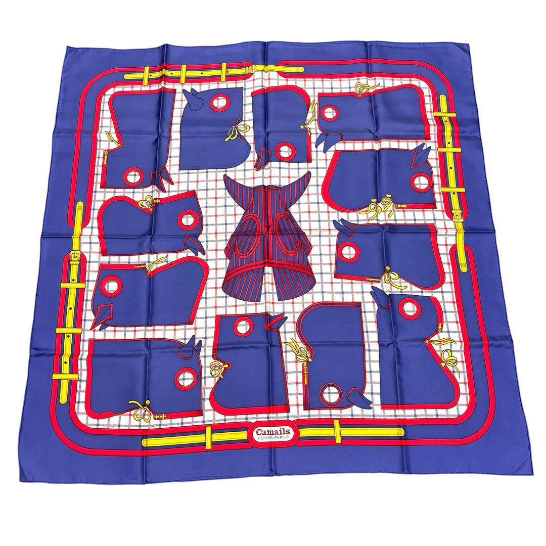 Hermes Carre 90 Camail Silk Scarf G 085 Japan Import