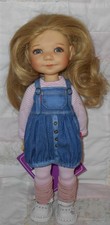 Human Hair JONAS Doll Wig SZ 8/9 BLONDE Sausage Curls NO Bangs/Skin Part HANDLED