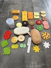 Melissa & Doug Slice & Stack Sandwich Counter REPLACEMENT Food Lot 35 Pieces