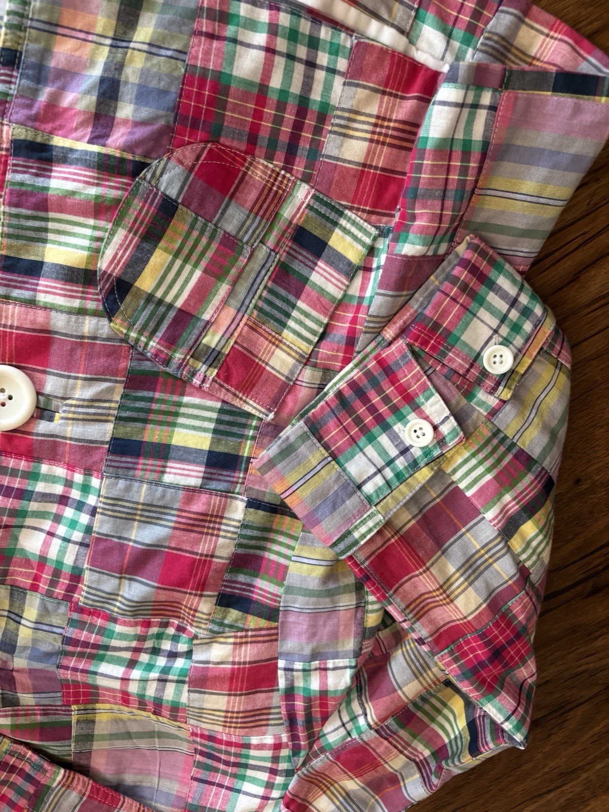 Orvis Patchwork Button Front Madras Blazer Jacket… - image 4