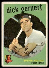 1959 TOPPS DICK GERNERT 13 GOOD BASEBALL BOSTON RED SOX