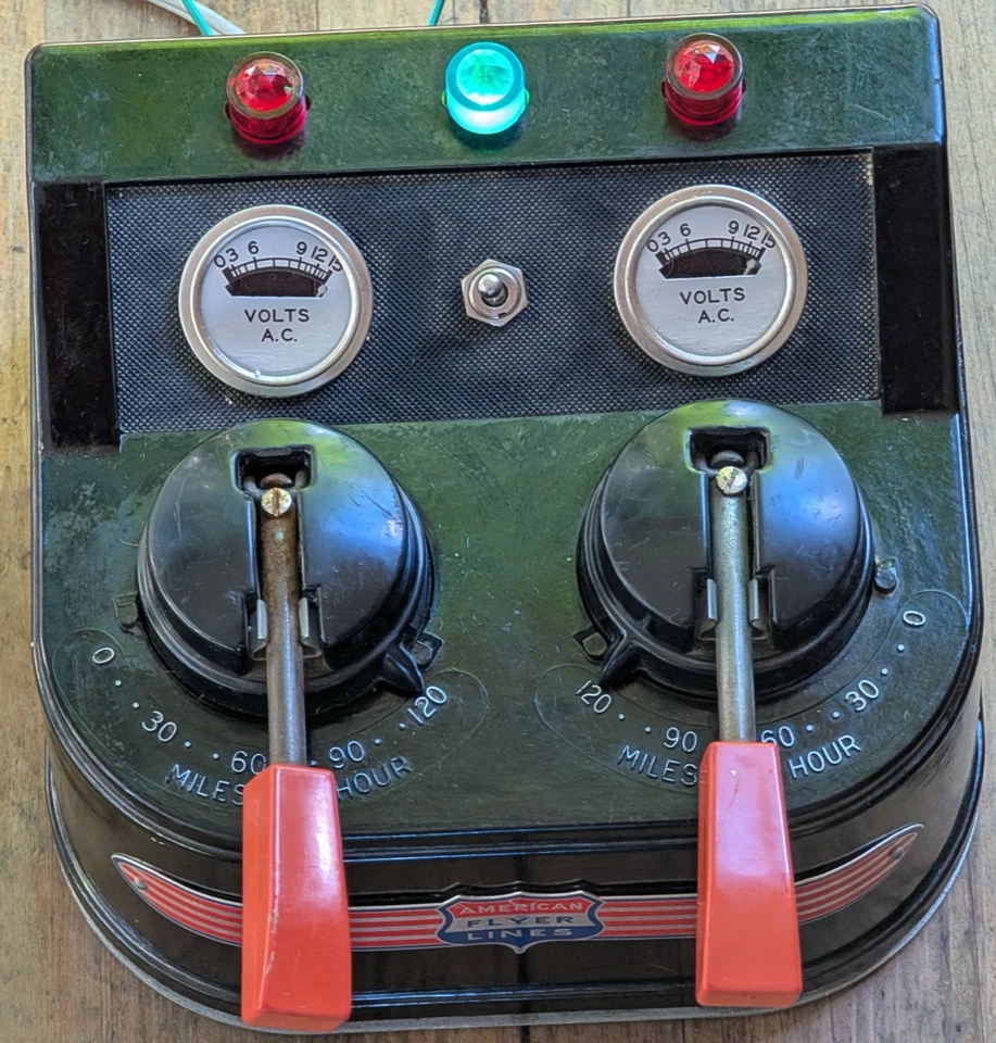 Excelente transformador doble American Flyer #30B 300 vatios probado funcionando Foto 3 de 4