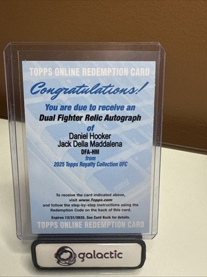 2025 Topps Royalty UFC Dual Relic Auto Booklet Dan Hooker JDM