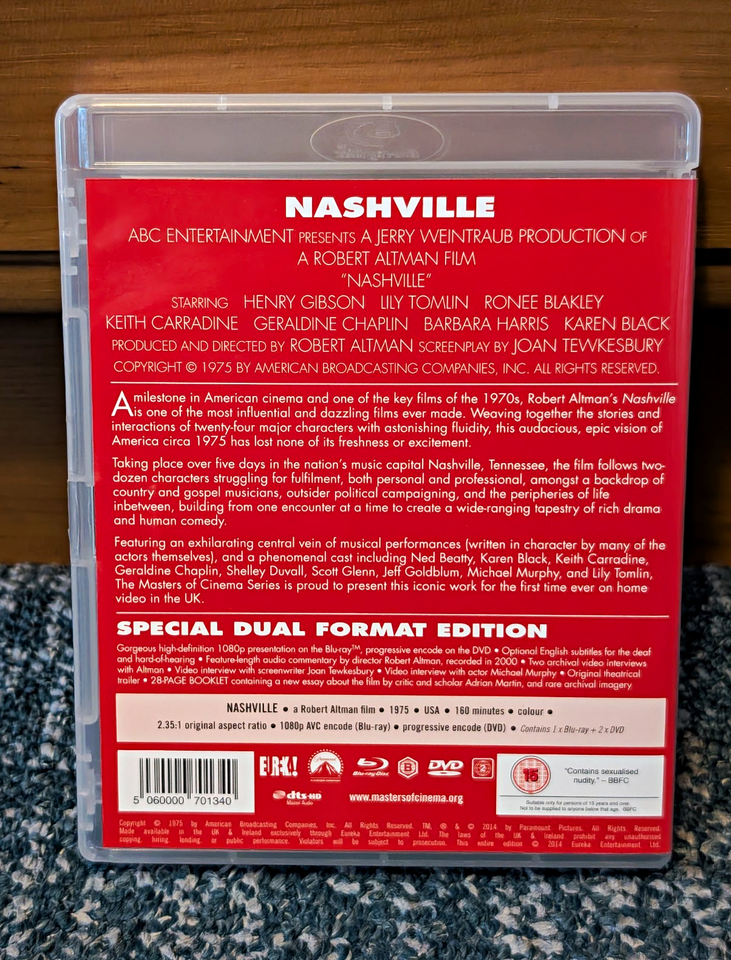 Masters of Cinema Nashville Blu-ray + DVD Special Dual Format Robert ...