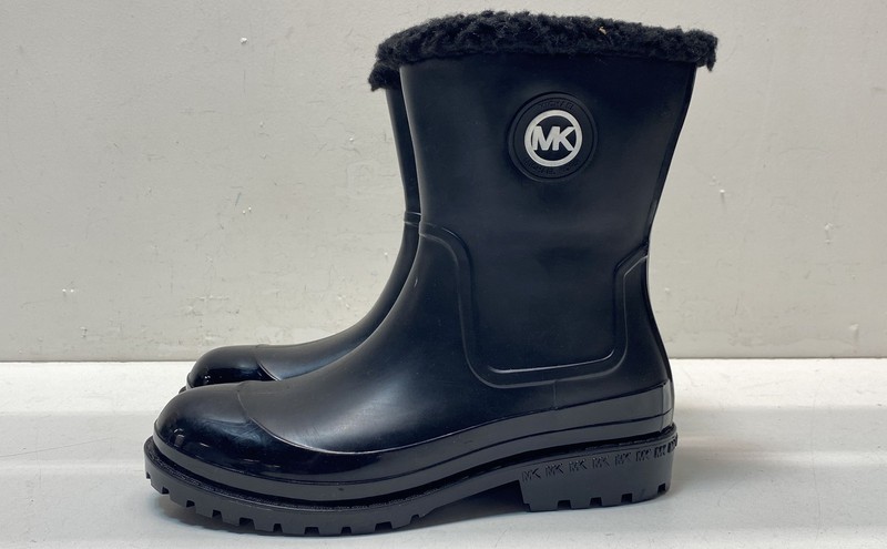 Michael Kors Women's Black Rubber Pull-On Rain Boots Size 8