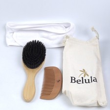 100 Boar Bristle Hair Brush Set Medium . Soft Natural Bristles for Thin and...