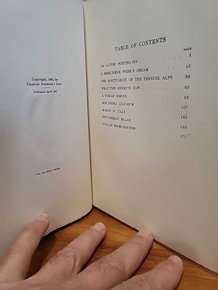 Edith Wharton 1st Ed 1905 Italian Backgrounds Margaret Armstrong Illustrated HC - Image 3 of 4