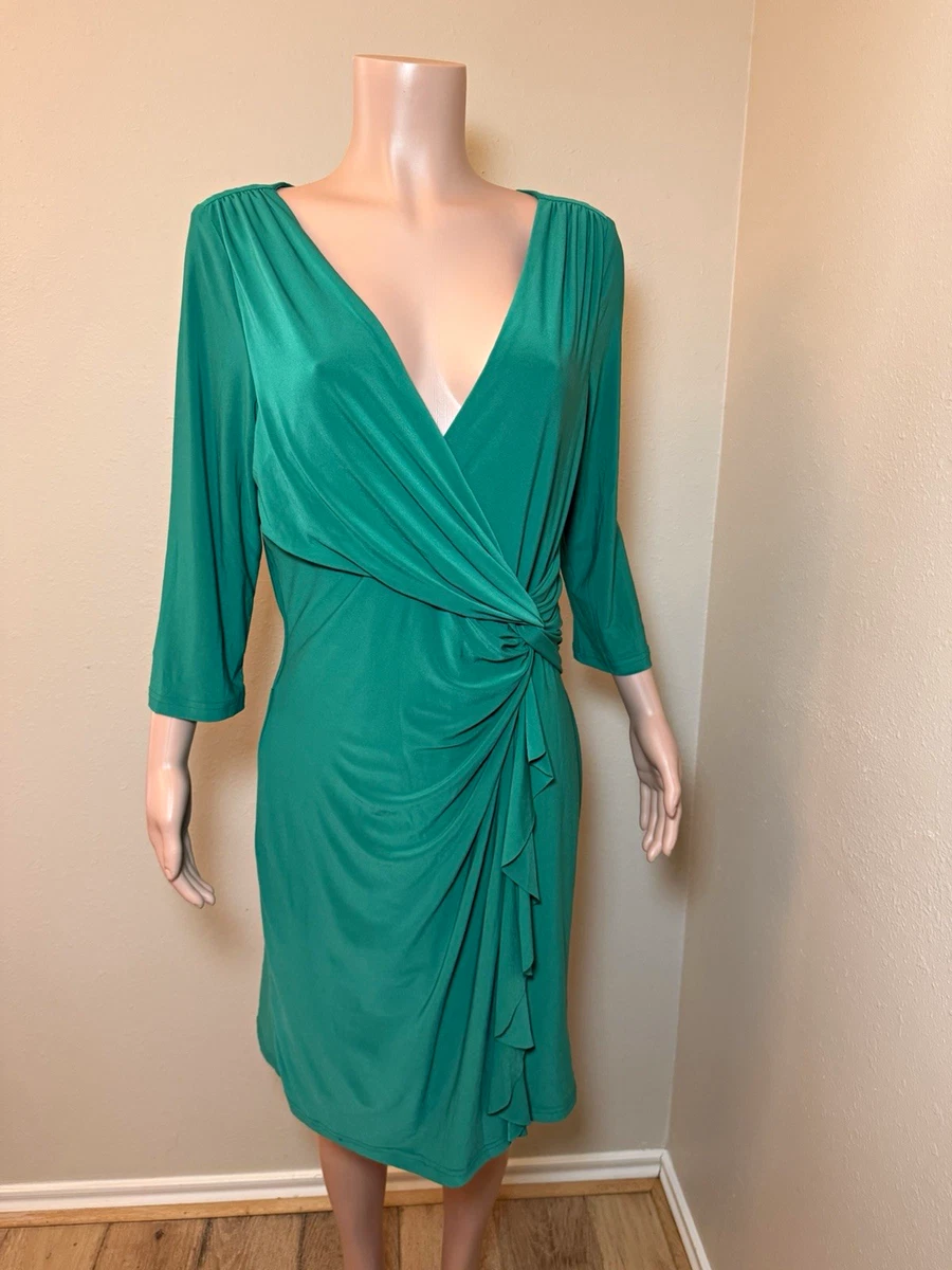 emerald green 3 4 sleeve dress 3/4 Dresses for Women for sale Marry Me Mini Dress Size:Sur mesure 270×154cm S (36 Inch) Evening gown tying bows
