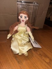 Belle Beauty And The Beast Bean Bag Plush Doll Stuffed Disney Store NWT Case