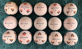 15 x TaylorMade TP5 Pix und White Golfbälle Pearl & Top Zustand!!
