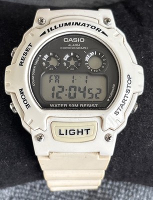 Casio Illuminator W-214HC Alarm Chronograph WR 50M Day-Date MEN'S WATCH