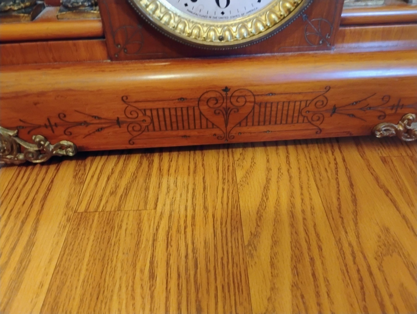 Seth Thomas Adamantine Mantel Clock adamantine finish 19th-20th century ...