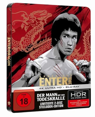 ''ENTER THE DRAGON'' - Bruce Lee Martial Arts Cult - ltd 4K UHD BLU RAY STEELBOOK