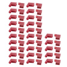 50Pcs Flag Crimp Terminals Female Nylon Fully Insulated Wire Connectors Red