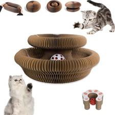 Kitty Curls Cat Toy Kurlz Interactive Scratch Pad Foldable AccordionRecyclabl